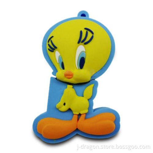 Cartoon USB Flash Drive with 512MB to 32GB Storage Capacities and Plug-and-Play Function
